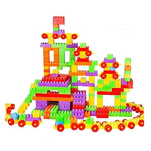 Big Sized Building Blocks for Kids with Wheel Blocks Game Toy Set