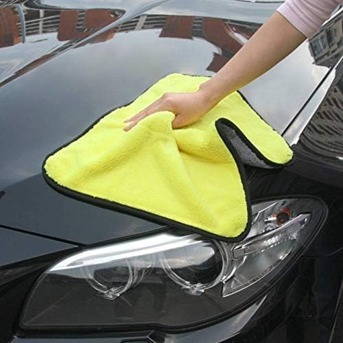 Pack of 4 | Multipurpose double sided Microfiber Car Cleaning Cloth Towel – Extra Soft Microfiber Cloth for Car, Bike, laptop, mobile and steel Cleaning Edging for Scratch-less Drying and Detailing - 600 GSM