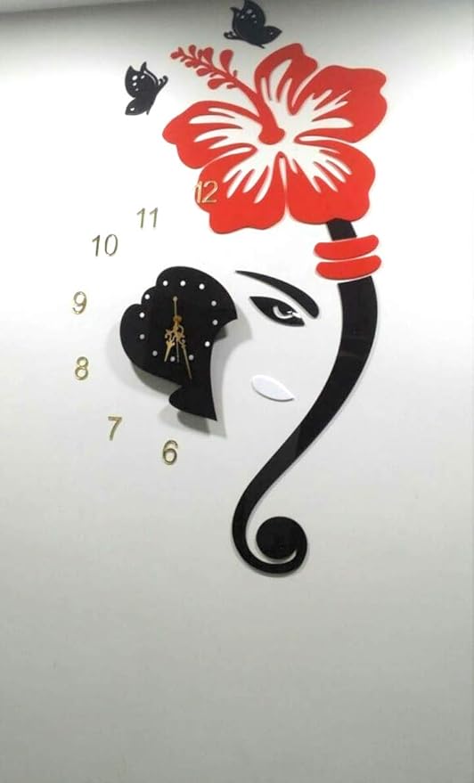 Acrylic Ganesha Wall Clock