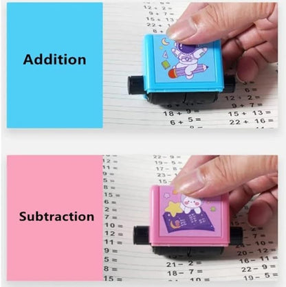 Smart Math Roller Stamps for Kids| Set of 2PCS Addition and Subtraction