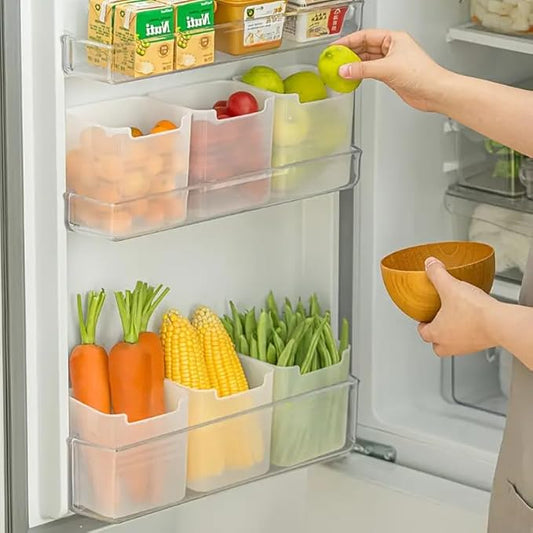 Fridge storage Space-saving Refrigerator Side Door Organizer - 1000 ml (Pack Of 8)