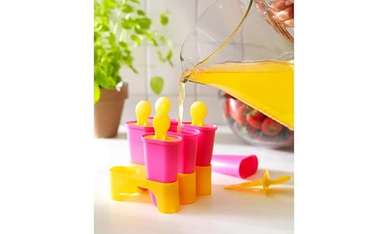 6-Pack Ice Mold Maker – Fill with Juice, Fruits or Ice Cream for Treat