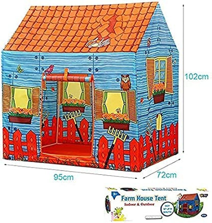 Jumbo Size Extremely Light Weight , Water Proof Kids Play Tent House for 10 Year Old Girls and Boys (Farm House)