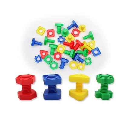 Jumbo Nuts and Bolt Set for Kids:32-Piece Educational Construction Toy