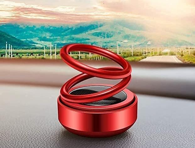 Car/Room Air Freshener- Solar Power Rotating Car/Room Air Freshener Perfume, Long Lasting French Organic Fragrance