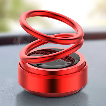 Solar Powered Rotating Red Solar Perfume Car Air Freshener Car Dashboard Accessory for Car