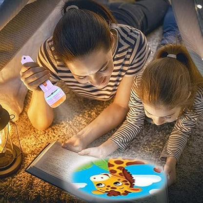 3 Slides Flashlight Projector Torch for Kids Projection Light Toy Slide Flashlight Lamp