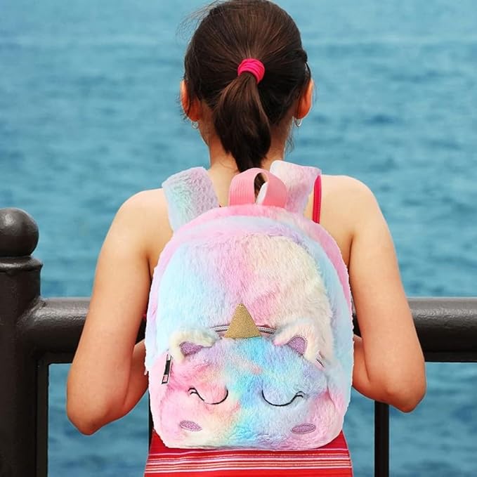 Angel Kiss Unicorn Plush School Bag Backpack Shoulder Bag Picnic Travelling For kids Boys & Girls