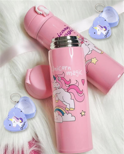 Unicorn Stainless Steel Water Bottle:Insulated Thermos Sipper for Kids