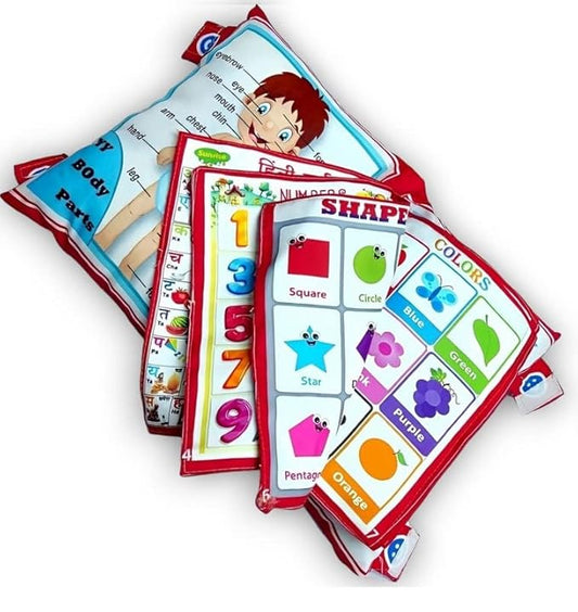 Baby Printed Velvet Educational Alphabet Learning Soft Pillow Cushion Book Toys