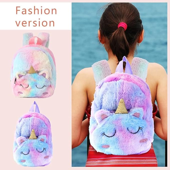 Angel Kiss Unicorn Plush School Bag Backpack Shoulder Bag Picnic Travelling For kids Boys & Girls