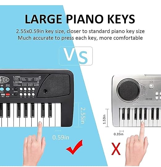 37 Key Piano Keyboard Toy With DC Power Option, Recording And Mic, Electronic Piano Keyboard Multi-Function Portable Piano Keyboard Analog Portable Keyboard