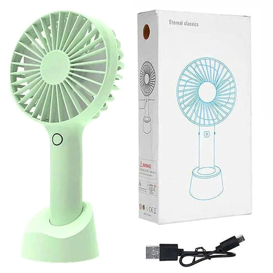 Mini Portable USB Stand Hand Fan Rechargeable Battery Operated Table Fan with Standing Holder