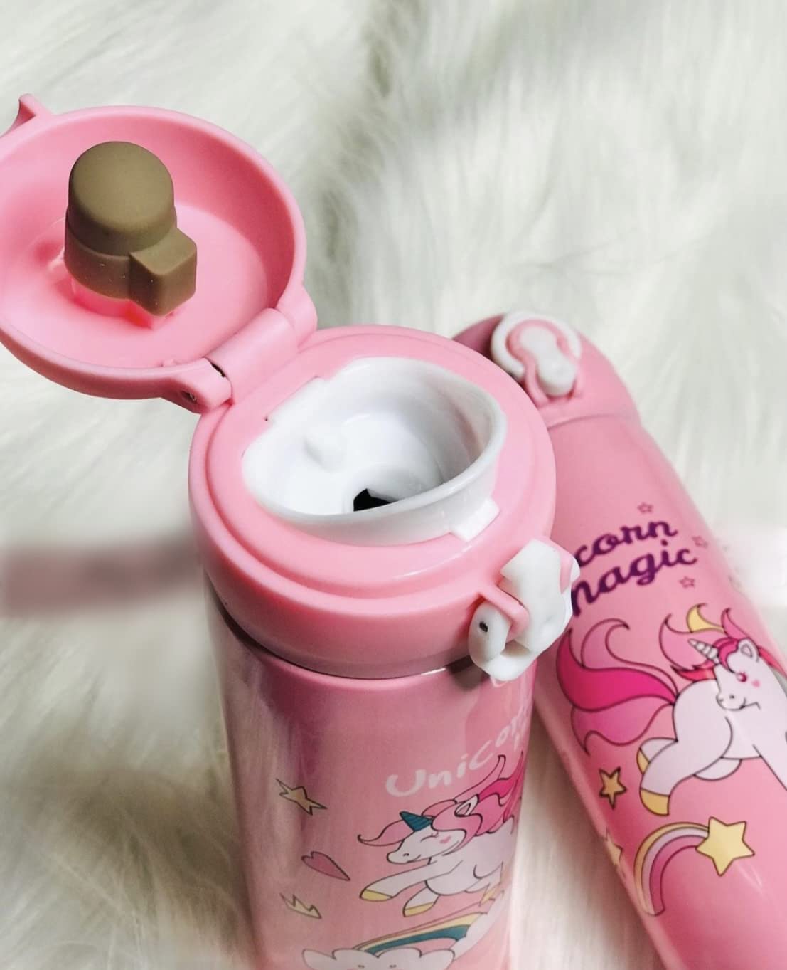 Unicorn Stainless Steel Water Bottle:Insulated Thermos Sipper for Kids