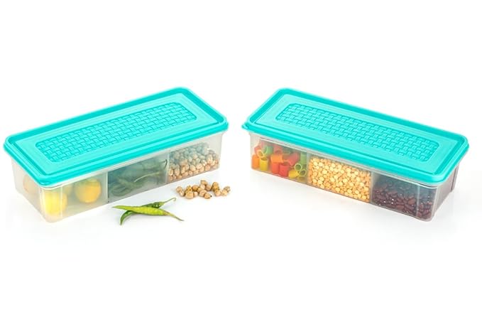 3 in 1 for medicine box or food storage container for vegetables,fruits,spices,multipurpose | PACK OF 2