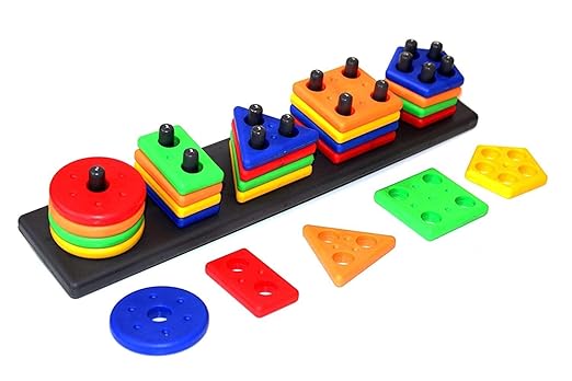 Geometric Stacker Shape Sorter Blocks