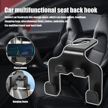 Pack of 2 Car Back Seat Hooks | Headrest Hangers for Purse,Bag & Phone