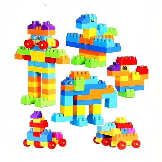 Big Sized Building Blocks for Kids with Wheel Blocks Game Toy Set