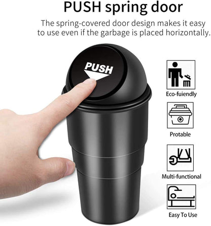 Mini Trash Bin: Cup Holder Garbage Can for Car, Office, and Home