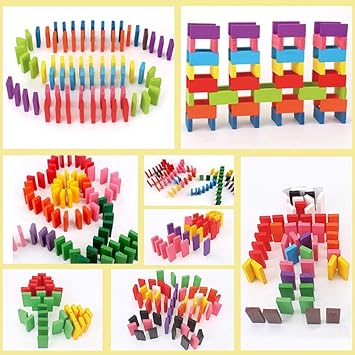 120 Pcs - Wooden Dominos Building Block