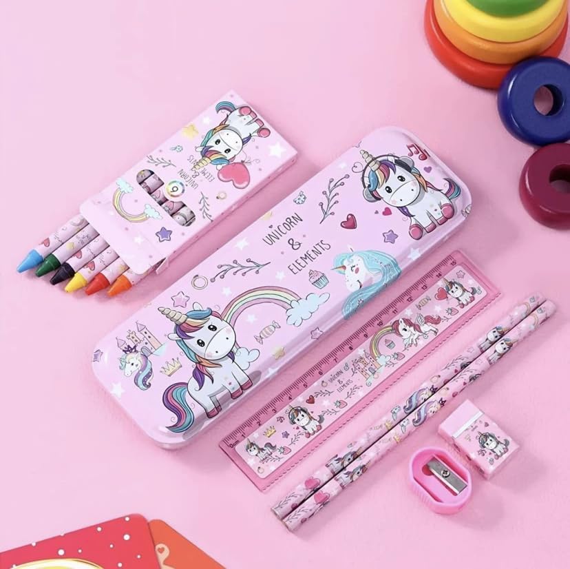 Unicorn-Themed Stationery Set for Kids – 12 PCS Perfect for School