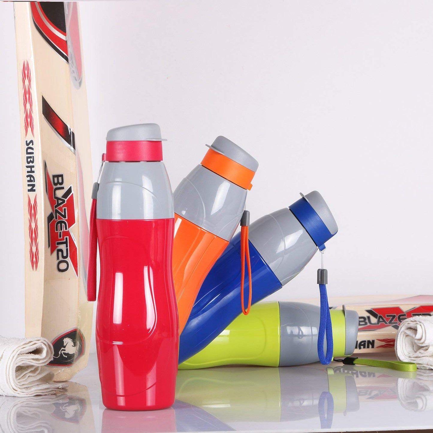 900 ml Set of 2 Plastic Water Bottle | Leak Proof & Handy and Durable |  Assorted