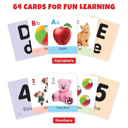 My First Flash Cards for Kids (Combo Set of 2): Alphabet and Number - 72 Flashcards | Learning & Education Toy for Toddlers, Kids, Boys, Girls 2+ Years | Preschool Learning Toy