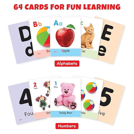 My First Flash Cards for Kids (Combo Set of 2): Alphabet and Number - 72 Flashcards | Learning & Education Toy for Toddlers, Kids, Boys, Girls 2+ Years | Preschool Learning Toy