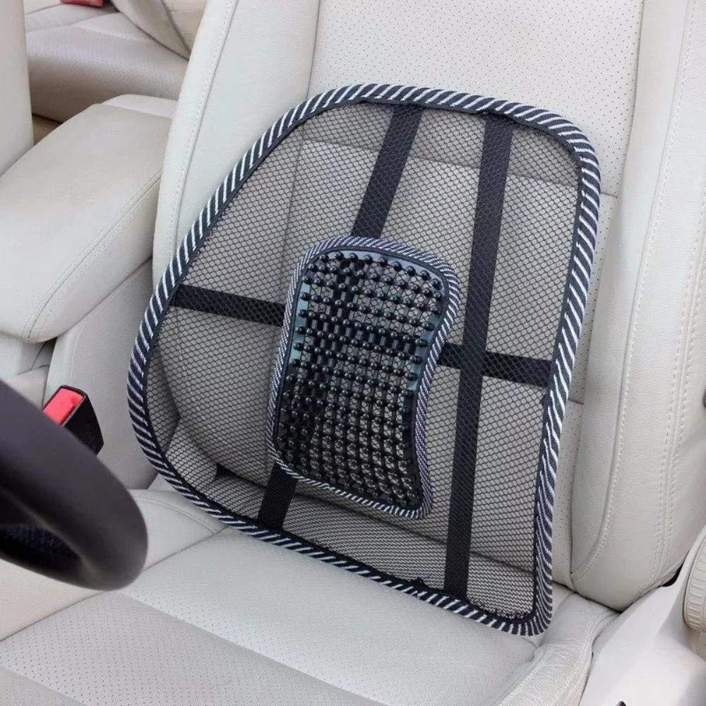 Nylon Car Seat Chair Back Lumbar Support: Mesh Ventilate Cushion Pad