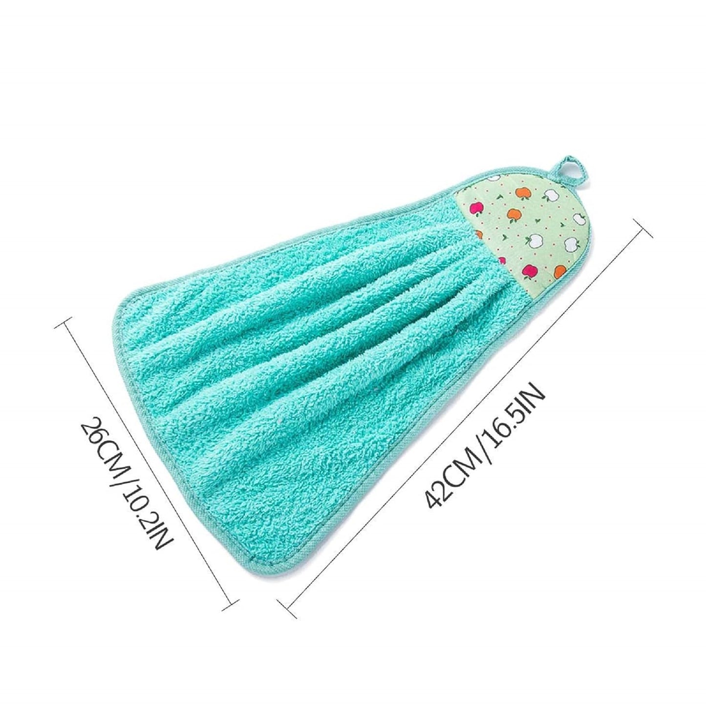 Pack of 4 | Cotton Hand and Wash Basin Towel | Kitchen Towel | Hanging Hand Towel | Napkin with Ties