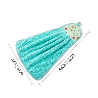 Pack of 4 | Cotton Hand and Wash Basin Towel | Kitchen Towel | Hanging Hand Towel | Napkin with Ties