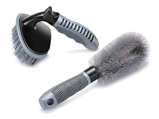 Tire Cleaning Brush For Cleaning Car Wheel Hub - 2 Pcs