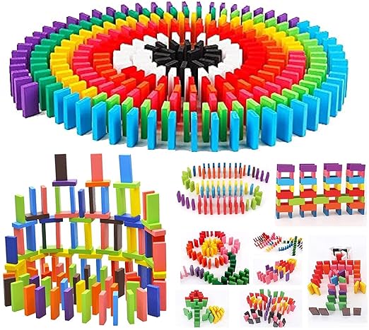 Wooden Blocks Set Educational Play Building and Stacking Toy - 60 Pcs