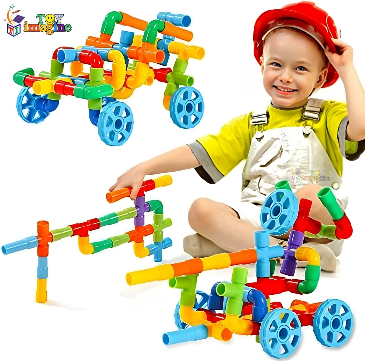 Pipe-Shaped Puzzle Building Blocks