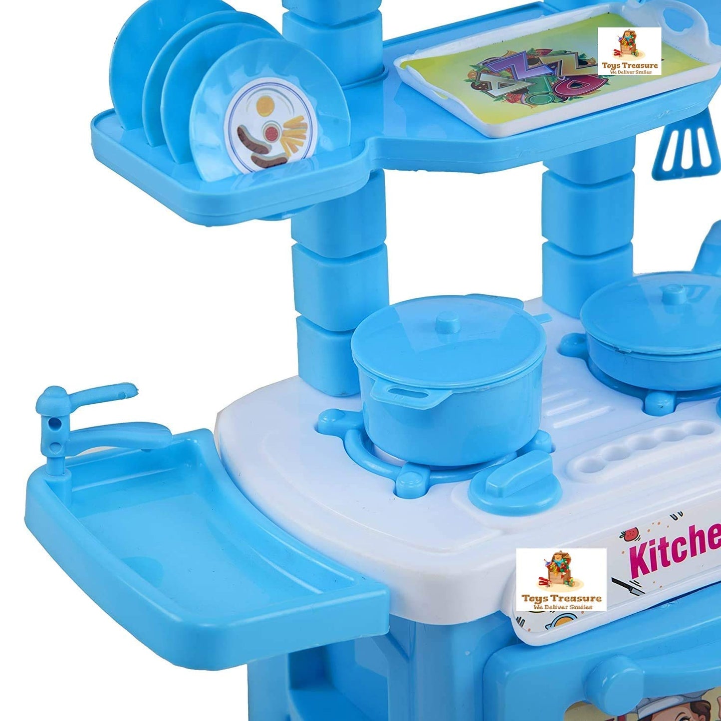 32Pcs Toy Kitchen Role Play Set Multicolour for Boys/Girls/Kids, Multicolor