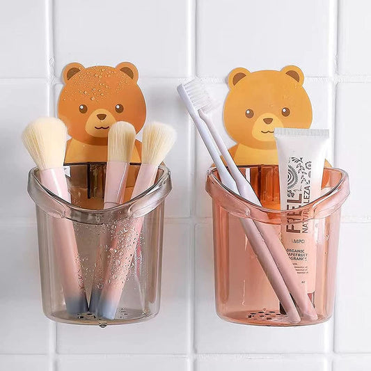 Self-Adhesive Toothbrush Holder | Easy Install & Organize 