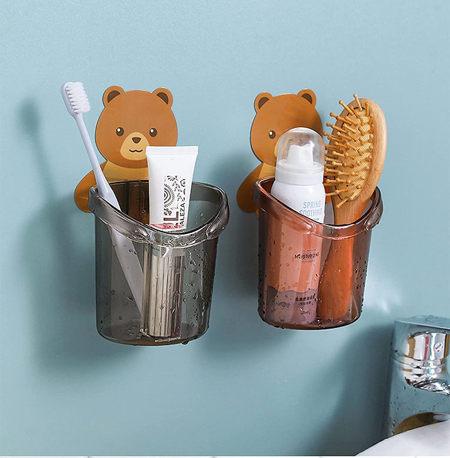 Self-Adhesive Toothbrush Holder | Easy Install & Organize 