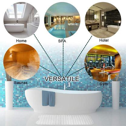 PVC Non Slip Bathroom mat with Suction Cups,Washable Waterproof Non Slippery Shower mat for Bathroom,Toilet Floor,Bathtub mat Non Slip Square Multicolour , 70*38cm