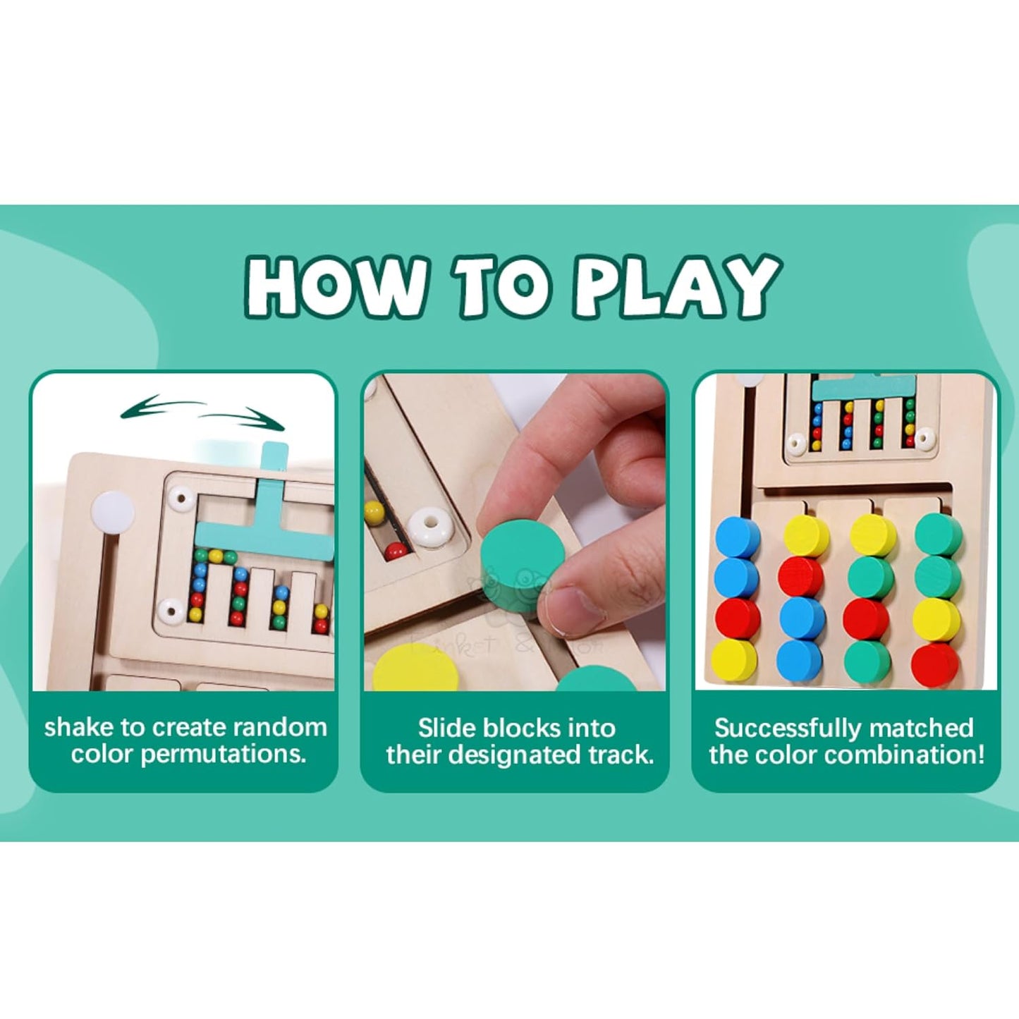 Puzzle Brain Teaser | Travel Games | Montessori Colour Matching Toys