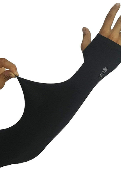 Attractive Black Arm Sleeves (arm sleeves) For Girls & Boys/Cool & Comfortable Hand Gloves For Men & Women PACK OF 1 Pair