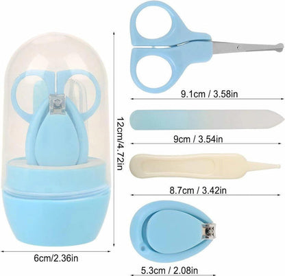 4 in 1 Baby Nail Care Set with Cute Case Baby Nail Kit for Newborn, Infant, Toddler (Multi Color)