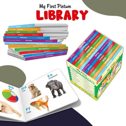 Kid's First Library Box, Learning book for preschoolers, Educational picture books for toddlers Of 12 Board Books