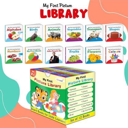 Kid's First Library Box, Learning book for preschoolers, Educational picture books for toddlers Of 12 Board Books