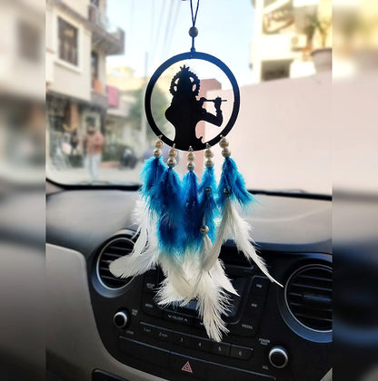 Handmade Radhe Krishna Dream Catcher: Wall & Car Hanging, Home Décor