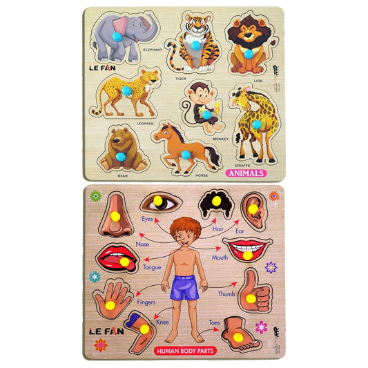 Educational Jigsaw Puzzles | Toys Set of Animals & Human Body Parts