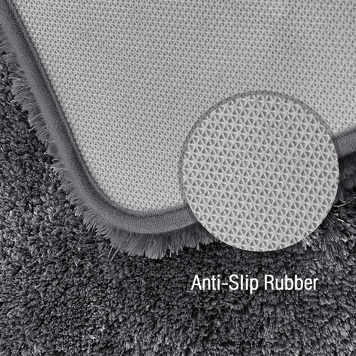 Door Mat in Living Area Bathroom Office Home Kitchen Floor Entrance with Anti Slip Rubber Backing (40x 60 cm, Grey)