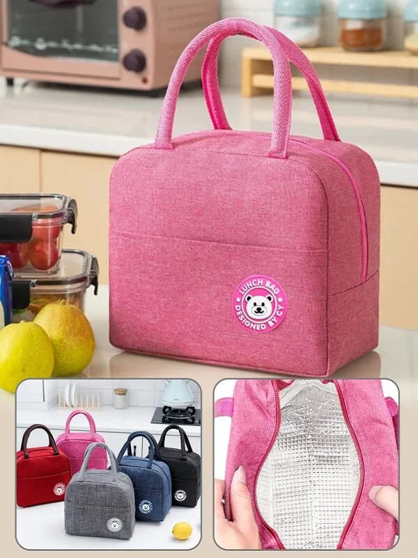 Portable Thermal Lunch Bag (Pink)