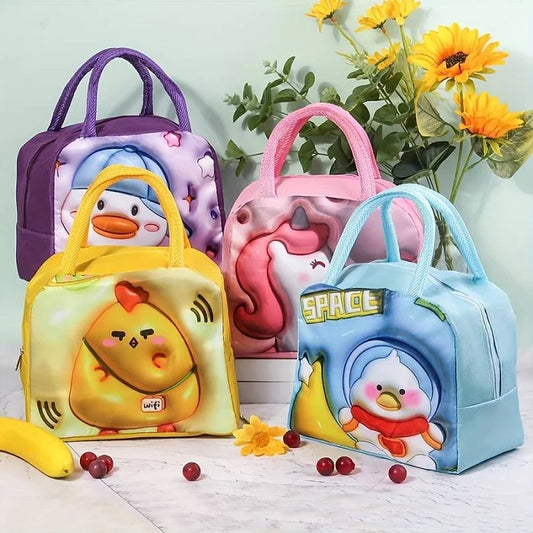 3D Cartoon Thermal Insulation Children's Lunch Box | Lunch Bag | Tiffin Bag