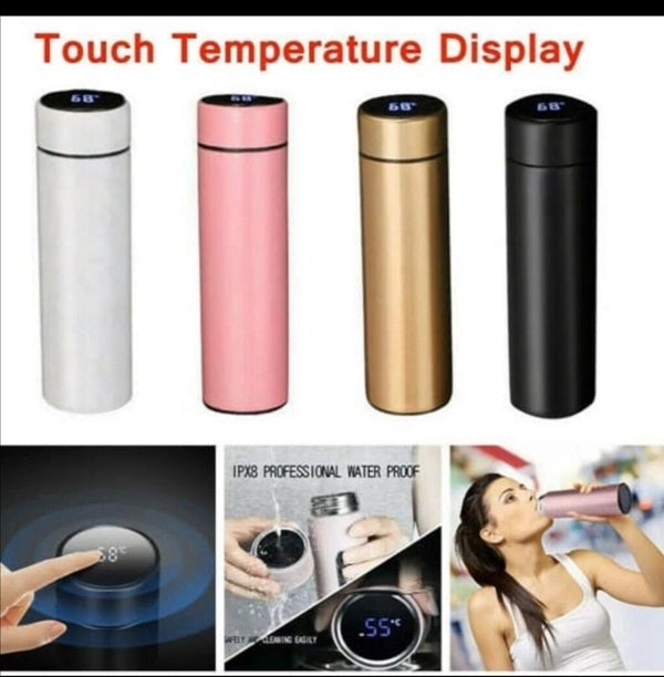 500ml Plain Smart Cup Temperature Water Bottle (Any Color)