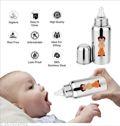 Grade Steel Milk & Water Feeding Bottle for Kids-260 ML